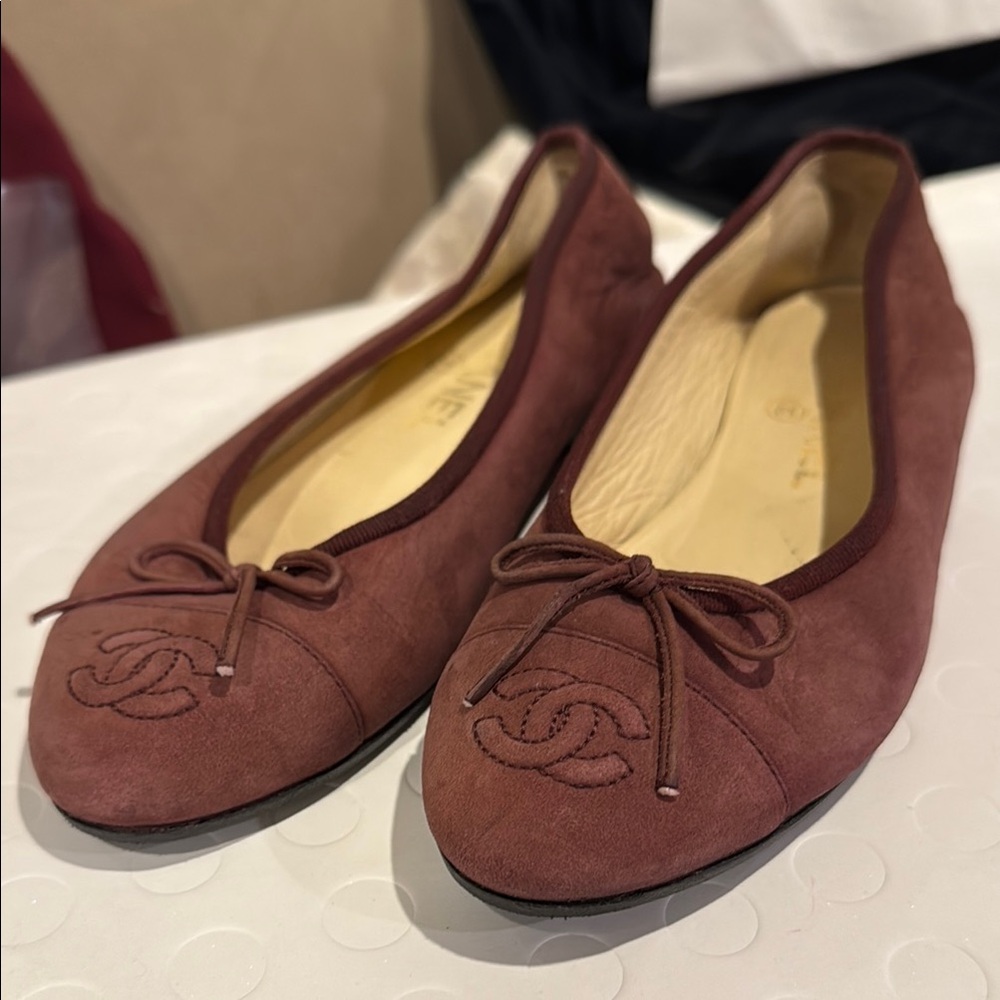 Chanel Women's Brown Ballet Flats